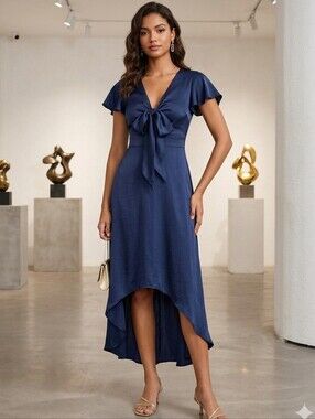 Blue Rain | Dresses | Nwt Blue Rain Black Asymmetrical Wrap Dress